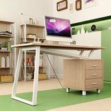 电脑桌带柜单人办公桌简约现代简易书桌台式家用桌子抽屉写字台