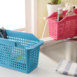 加厚大号长方形厨房塑料收纳篮浴室桌面收纳筐置物篮抽屉整理篮