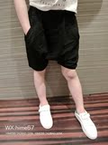 男童哈伦裤男女宝宝儿童黑色休闲短裤韩版2016新款夏季跨裤子潮