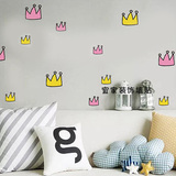 手绘皇冠ins北欧风格墙贴纸 卧室床头客厅背景墙壁装饰创意贴画