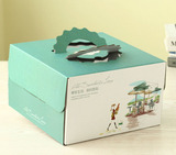 烘焙包装 生日蛋糕盒子 手提西点盒批发 6寸8寸10寸 包装盒送底托