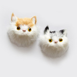 超可爱仿真毛绒猫咪冰箱贴 动物磁贴 创意磁铁家居装饰品吸铁石