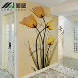 画壁 3D立体大型简约装修壁画墙纸客厅走廊玄关壁纸美丽的郁金香