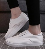 韩国春季网红同款平底帆布鞋白色休闲运动鞋林小宅同款单鞋潮