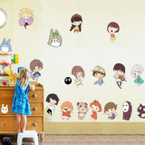 墙贴壁饰可爱卡通人物贴儿童房幼儿园教室布置可移除贴纸随意贴