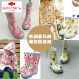 韩国出口外贸儿童雨靴宝宝雨靴可爱卡通猫头鹰雨靴雨鞋/橡胶防滑