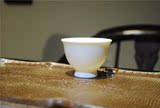 德化白瓷 象牙白玉瓷 个性品茗杯 高脚口杯 高足普洱杯 聚香茶杯