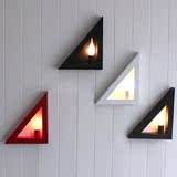 现代简约三角形铁艺壁灯创意卧室客厅床头卫生间个性LED装饰壁灯