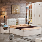 简约现代板式高箱储物床1.5/1.8米气动双人卧室床特价包邮