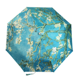 添奇傘梵高油画开花杏树折叠伞防紫外线晴雨两用伞三折伞成人雨伞