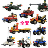 益智组装小积木玩具批发军事工程系列拼装积木儿童幼儿园生日礼物