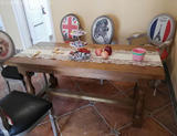 美式乡村复古餐桌 loft实木方桌 法式原木餐厅大桌 饭桌 咖啡桌椅