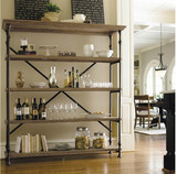 美式置物书架简约现代书柜组合陈列架厨房置物架展示柜搁板层架