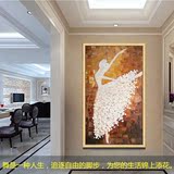 油画 欧式走廊壁画餐厅挂画客厅玄关装饰画 纯手绘抽象竖版芭蕾舞