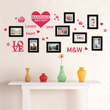 女孩卧室床头墙贴温馨浪漫创意客厅房间墙上装饰爱心照片平面贴纸