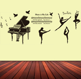 创意音符乐器五线谱墙贴纸音乐舞蹈教室琴行钢琴卧室墙壁装饰贴画
