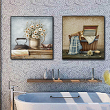 原创墙上装饰画居家装饰卫生间挂画洗手间无框画浴室厕所防水壁画