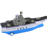 儿童电动航母声光游艇带飞机战斗机仿真军舰快艇船潜水艇模型玩具