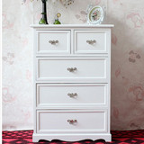 特价原木复古欧式床头柜白色代简约整装收纳柜宜家经济型实木斗柜