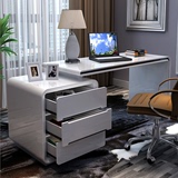 家用台式办公电脑桌 卧室现代简约烤漆旋转转角书桌书架书柜组合