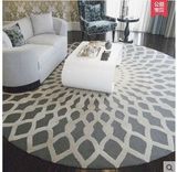 时尚圆形客厅地毯欧式茶几沙发地毯卧室床边简约现代宜家地毯定制