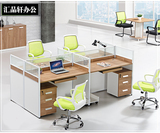 职员工4人6人位办公桌组合屏风隔断办公家具简约现代卡座电脑桌椅