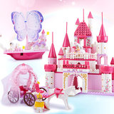 乐高式芭比娃娃的房子积木玩具 公主城堡别墅系列女孩白雪公主