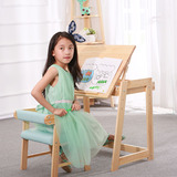 实木儿童学习桌小孩学生书桌可升降桌椅套装松木质幼儿画板写字台
