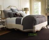 美式外贸实木床法式纯实木雕花双人软包床卧室简约1.8米婚床现货