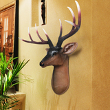 复古欧式仿真动物头鹿头鹿角壁挂壁饰创意家居墙上软装饰品挂件