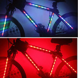 自行车车辐条灯 单车LED装饰灯风火轮 车身灯 爆闪光骑行装备配件
