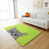 22色可选 可爱创意猫咪地毯卧室现代简约房间脚垫门垫客厅茶几垫
