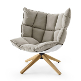 实木简约休闲沙发椅子 现代布艺单人椅客厅转椅 家具设计师肌肉椅