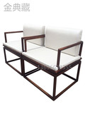 新中式老榆木实木家具免漆禅意圈椅 现代简约沙发椅围椅打坐禅椅