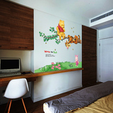 维尼熊儿童房男孩卧室床头宝宝婴儿卡通墙贴纸幼儿园装饰墙壁贴画