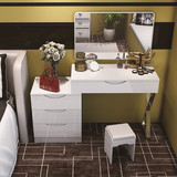 卧室梳妆台板式现代简约时尚化妆柜简易实木欧式白色小户型化妆桌