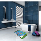 自粘3D立体保护墙贴卧室儿童房浴室卫生间创意墙纸贴画防水地板贴