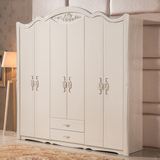 烤漆衣柜 卧室板式白色雕花欧式现代家具衣橱 大衣柜组合整体衣柜