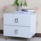白色现代简约床头柜迷你韩式烤漆储物柜简单实木宜家包邮床边柜