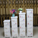 儿童小孩房间专用小号床头柜收纳整理彩色小柜子夹缝柜绘画卡通柜
