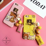 日本卡通轻松熊iphone6/6S手机保护套可爱苹果6plus挂件硅胶壳