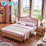 儿童床家具组合床套房公主单人床卧室套装拼接男孩女孩板木床包邮
