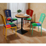 美式复古餐桌椅 简约创意餐厅椅休闲咖啡厅桌椅靠背椅宜家餐椅子