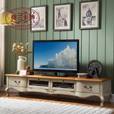格兰卡博地中海风格实木电视柜组合客厅家具 乡村复古电视机地柜