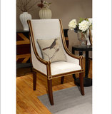 木林饰家 单人沙发椅 布艺软包 实木框架 休闲时尚餐椅 单人沙发