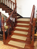 实木铁楼梯地毯复式阁楼梯垫条纹家用免胶自粘防滑踏步垫转角定制