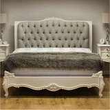 定制欧式双人床美式雕花床新古典实木床布艺软靠1.8米婚床公主床