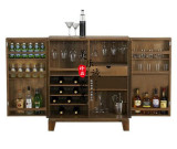 美式实木酒柜简约欧式餐边柜茶水柜双开门多功能储物柜可定制家具
