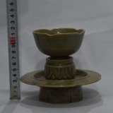 宋越窑青瓷茶盏 高档仿古做旧出土瓷器 古玩古董老货旧货收藏