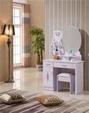 梳妆台卧室现代简约80白色板式田园公主迷你烤漆小户型化妆台桌柜